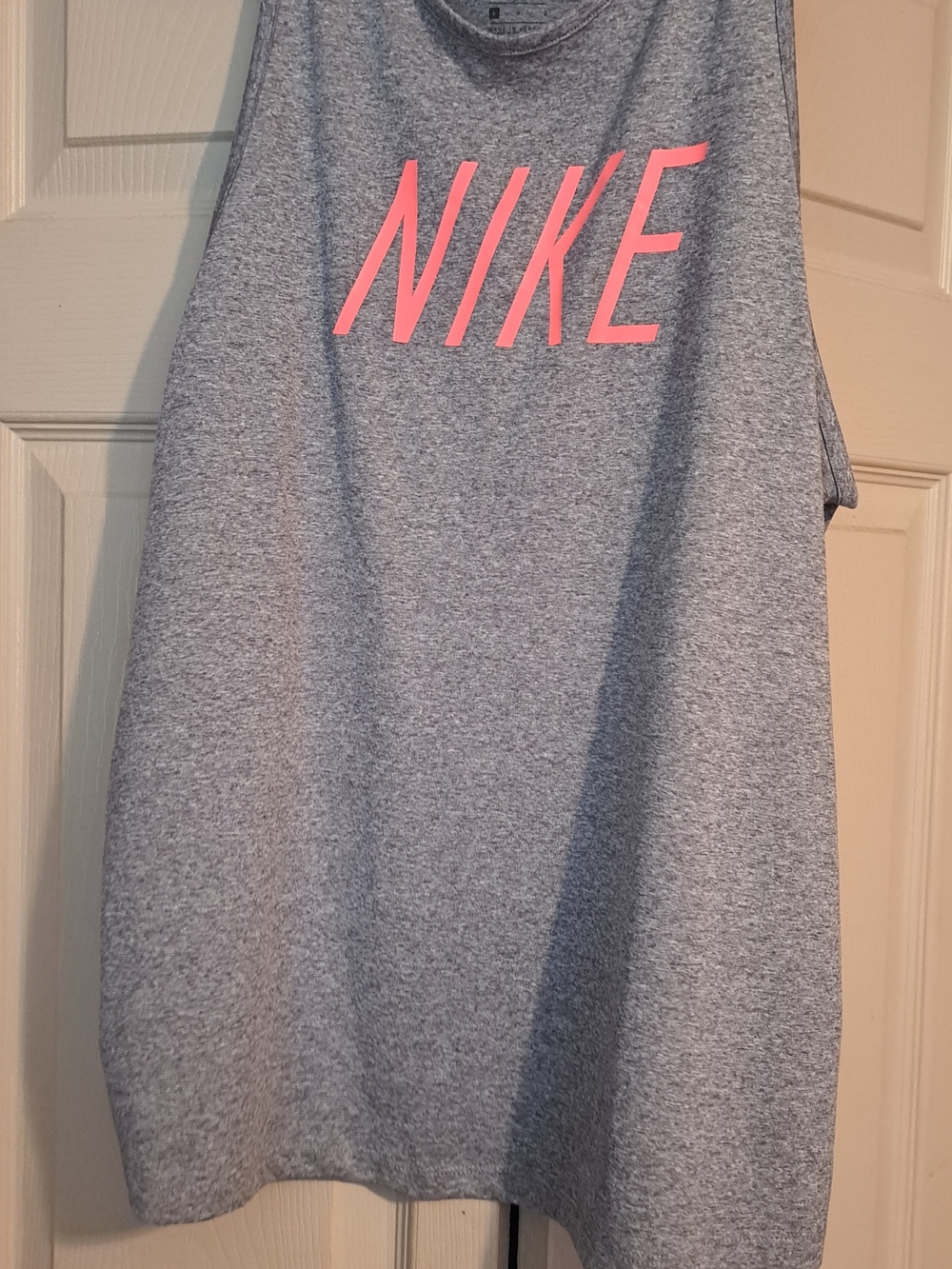 Nike Gray Tank Top with Pink Logo